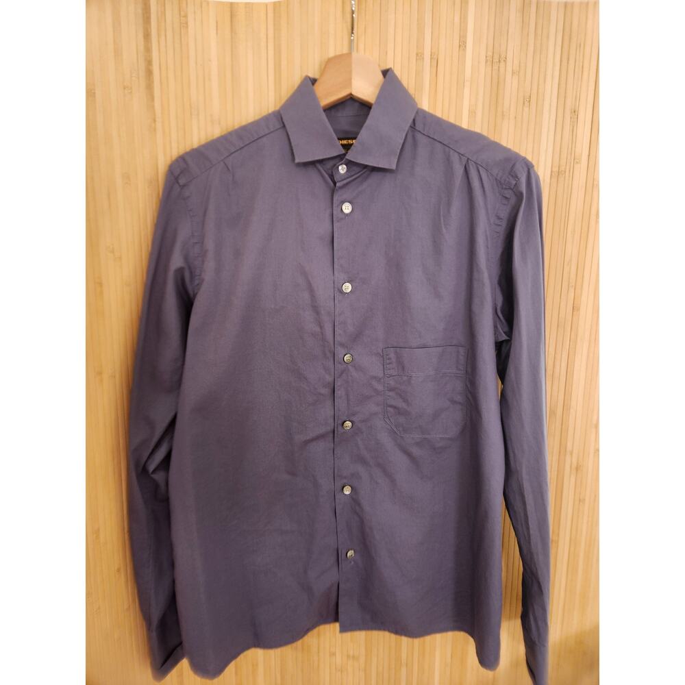 Diesel Black Gold Men’s Cotton Shirt (Slate Blue)